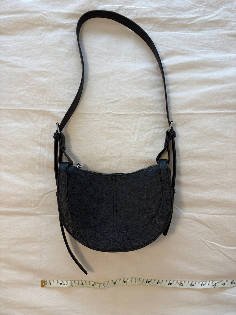 Black Crescent Shoulder Bag - Unbranded